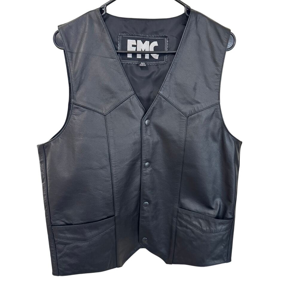 FMC Leather Vest Motorcycle Vest